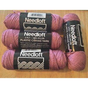Needloft Lavender Plastic Canvas Yarn 2 Nylon 92 Yards lot 4